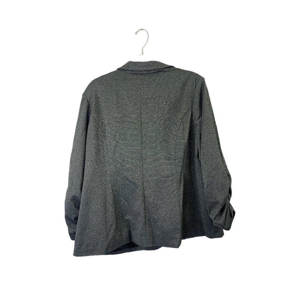 Dressbarn Women's Grey 3/4 Blazer Top - Picture 2 of 7